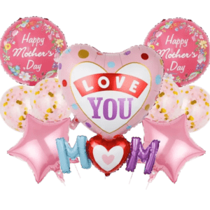 (A08) Beispiel-Arrangement 40-85cm Ballons Heliumbefüllung 9 Stück (25,-€)