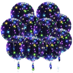 (F54) 50cm Bobo-Ballon mit LED-Lichterkette und Ballonstab (5,50€)