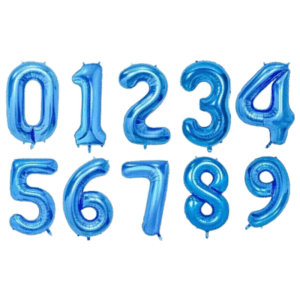 (F04-A) 40cm Folienballon Ziffer verschiedenfarbig (1,50€)
