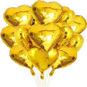 (F09-A) 45cm Herz-Folienballon verschiedenfarbig (1,50€)