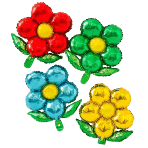 (F11) 45cm Folienballon Blume verschiedenfarbig (1,50€)