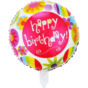 (F42-C) 45cm Folienballon Happy Birthday verschiedenfarbig (3,50€)