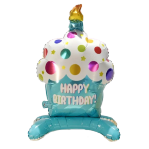 (F45) 85cm Folienballon Cupcake Geburtstag verschiedenfarbig (4,50€)