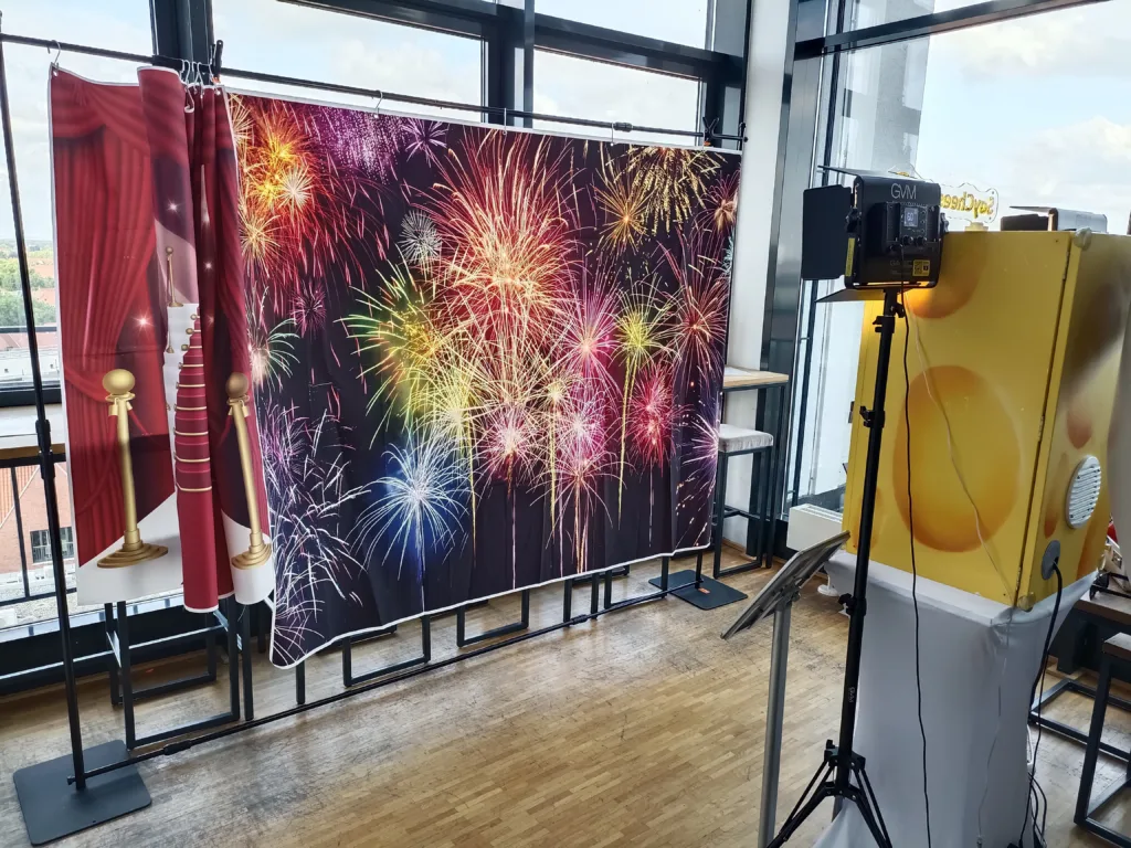 Fotobox Classic Hintergrund SetUp Münster