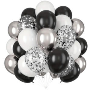 (A02) Beispiel-Arrangement 30cm Latexballons Heliumbefüllung 20 Stück (45,-€)