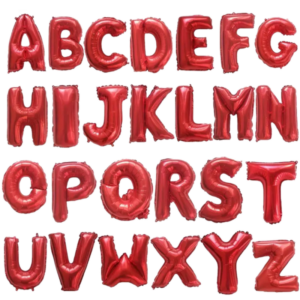 (F03) 40cm Folienballon Buchstabe verschiedenfarbig (1,50€)