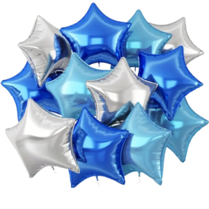 (F07-A) 45cm Folienballon-Stern verschiedenfarbig (1,50€)