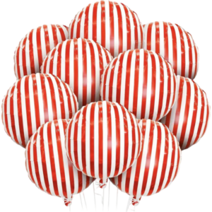 (F08) 45cm Folienballon gestreift verschiedenfarbig (1,50€)