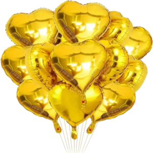 (F09-A) 45cm Herz-Folienballon verschiedenfarbig (1,50€)