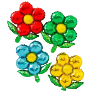 (F11) 45cm Folienballon Blume verschiedenfarbig (1,50€)