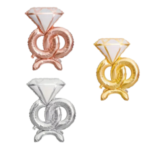 (F38) 85cm Folienballon Hochzeitsring verschiedene Motive (5,50€)