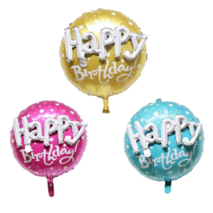 (F41) 80cm Folienballon Happy Birthday verschiedenfarbig (4,50€)