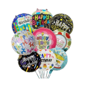 (F42-F) 45cm Folienballon Happy Birthday verschiedenfarbig (3,50€)