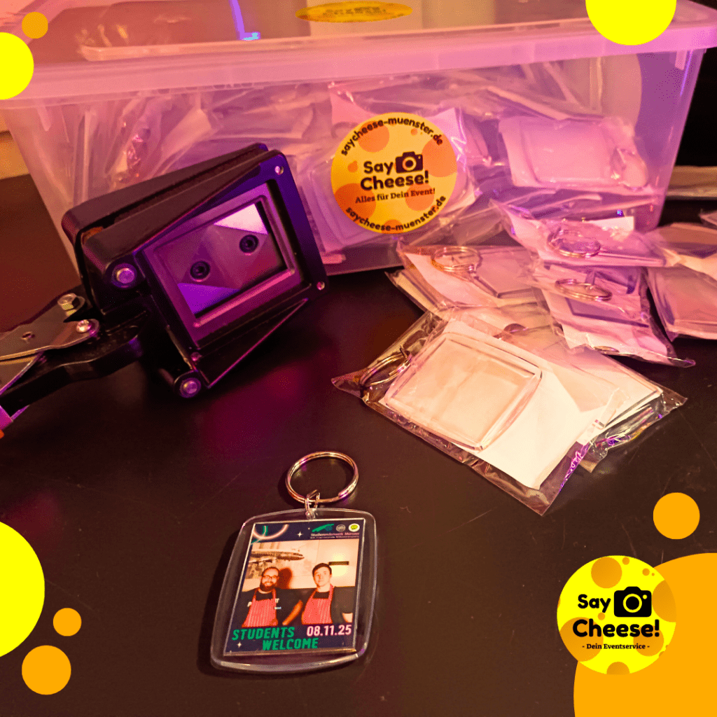 SayCheese Fotoautomat mieten Münster Schlüsselanhänger