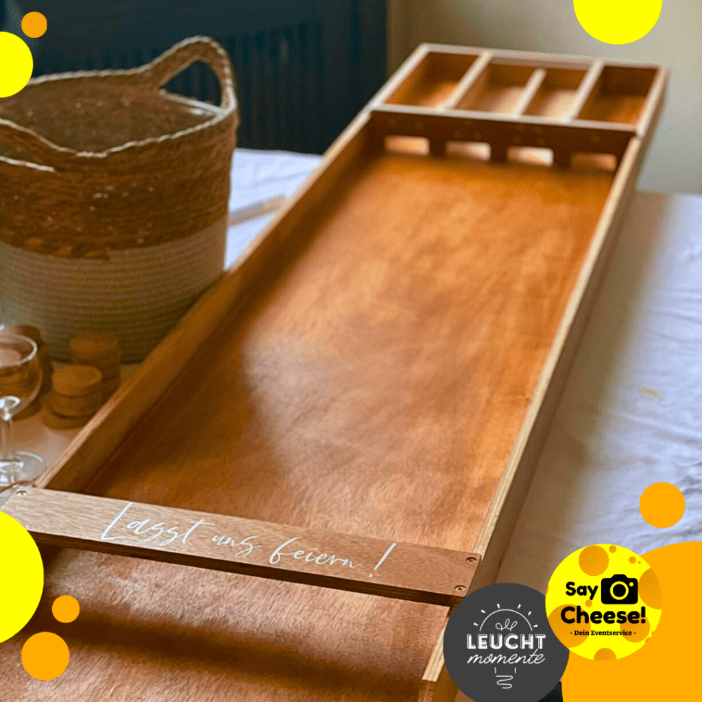 Party Hochzeit Spiel Holz Dosenwerfen mieten Münster