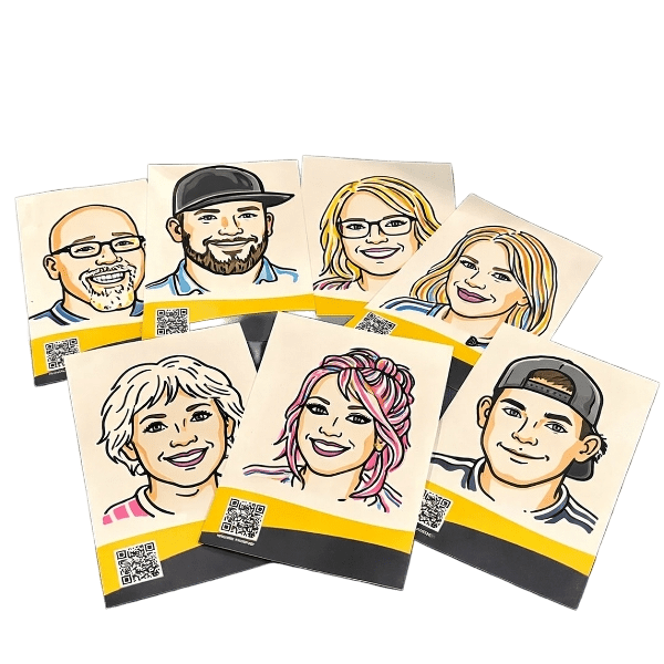 KI Portrait Roboter-Arm Zeichnung Karikatur buchen Foto