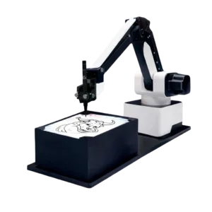 KI Portrait Roboterarm Zeichnung Karikatur buchen Foto