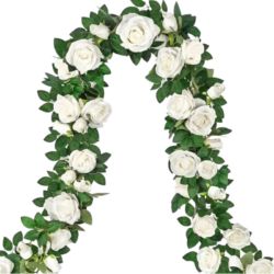 Rosengirlanden (weiß)