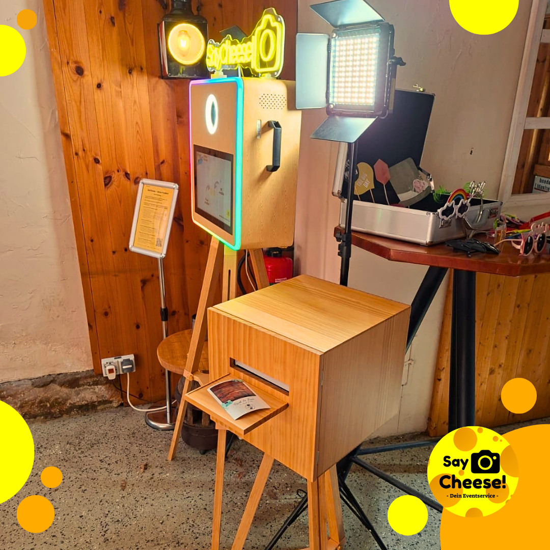 SayCheese Münster Bambus-Fotobox mieten Photobooth Coesfeld Warendorf Steinfurt Borken