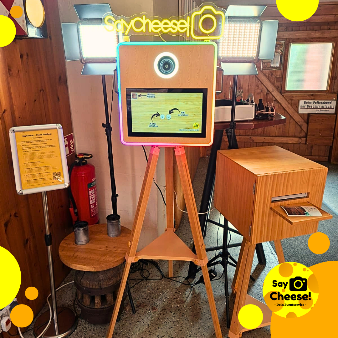 SayCheese Münster Bambus-Fotobox mieten Photobooth Coesfeld Warendorf Steinfurt Borken